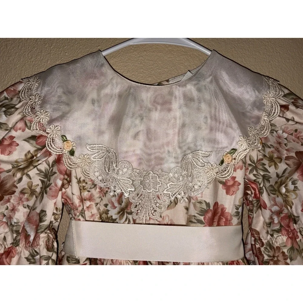 Poly Kids 80's Vintage Floral Cottage Core Size 8 Made In the USA